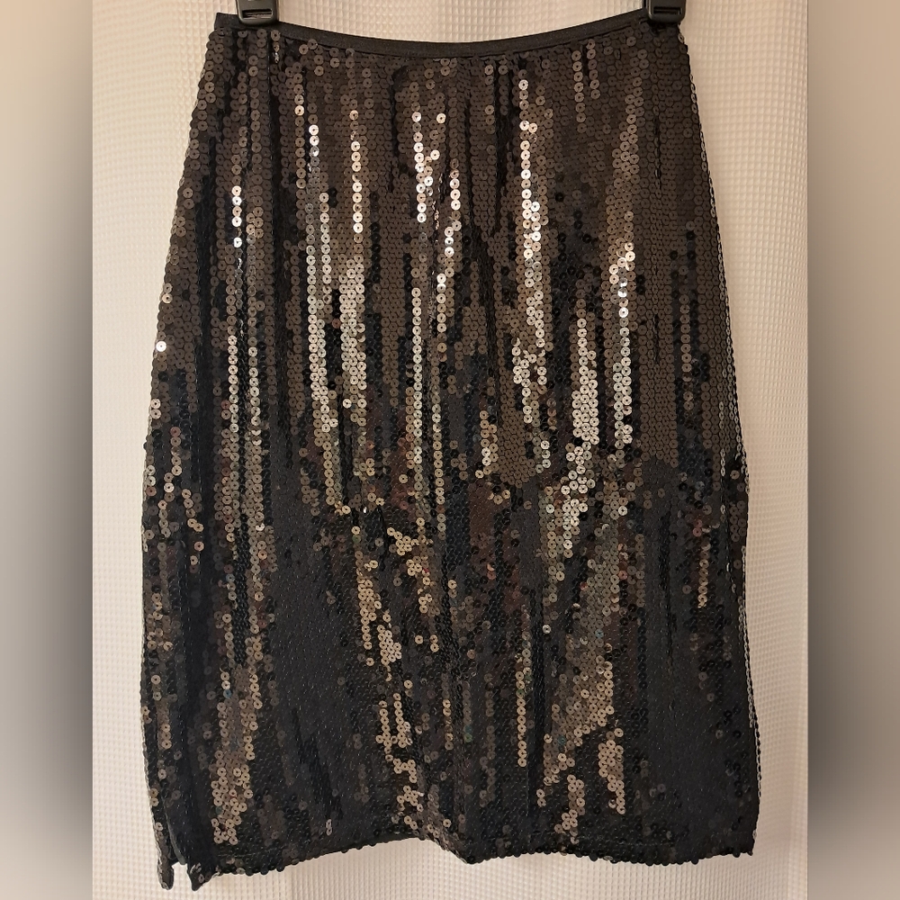 Joseph Ribkoff Black Sequin Pencil Skirt